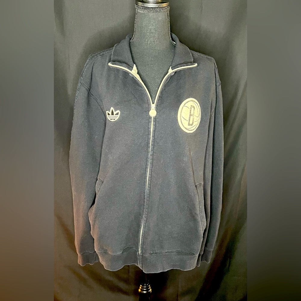 🤩 NEW ITEM! ADIDAS Originals Brooklyn Nets Fleece Track Jacket 2012 Men’s Sz L